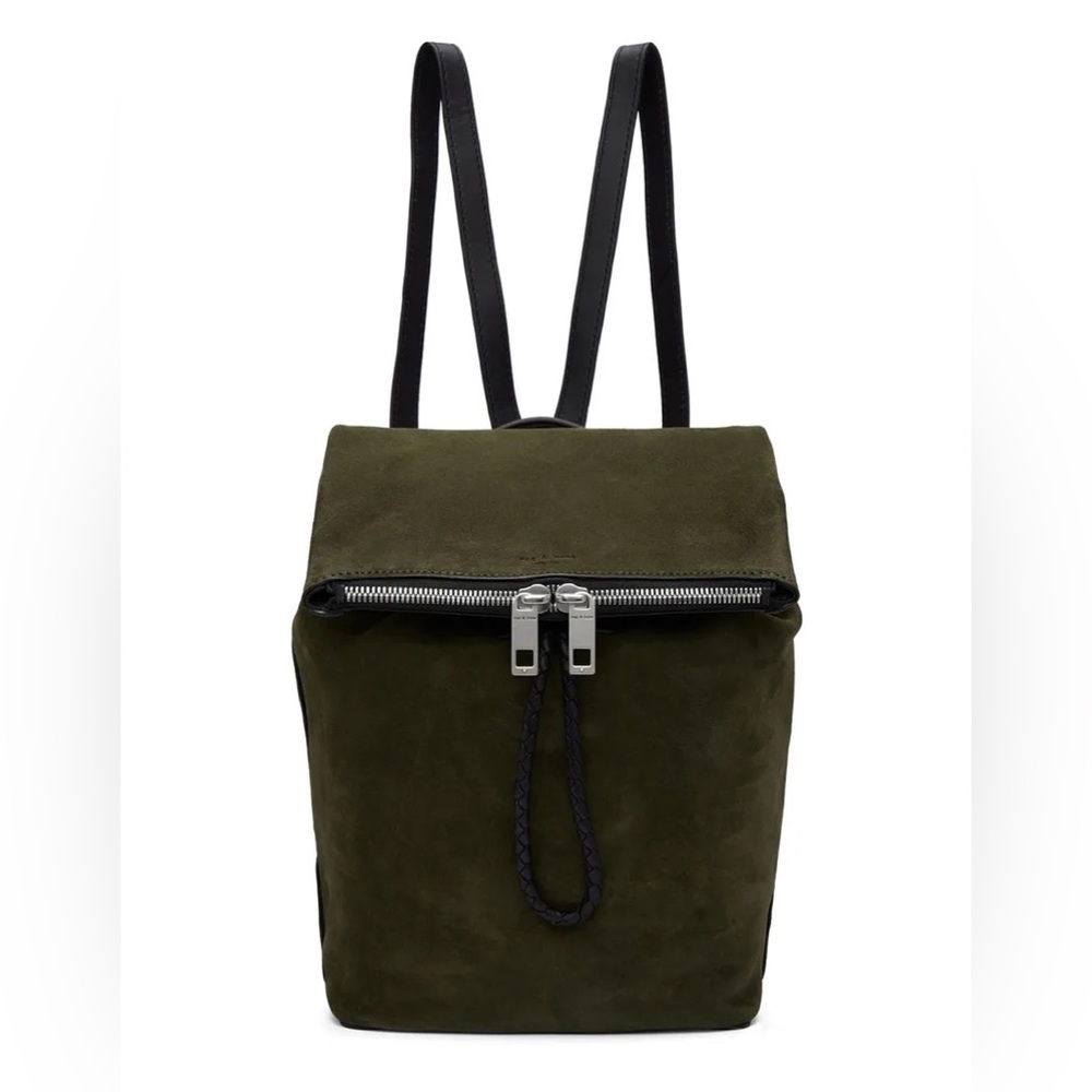 Rag and Bone green suede loaner backpack